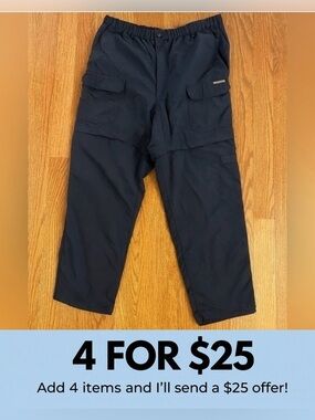 Royal Robbins Convertible Navy Blue Cargo Pants Size Large